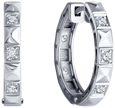 Серьги Diamant 52-220-02529-1 вес 4.14 г золото, рубин купить,1058468