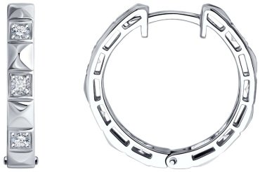 Серьги Diamant 52-220-02529-1 вес 4.14 г золото, рубин купить,1058468