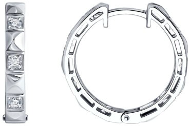 Серьги Diamant 52-220-02529-1 вес 4.14 г золото, рубин купить,1058468