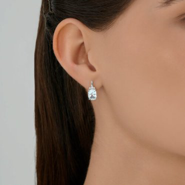 Серьги SOKOLOV 729027-3 вес 2.59 г золото, топаз, фианит купить,250180