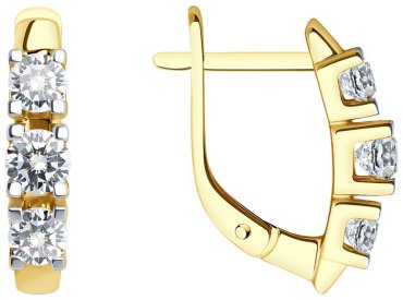 Серьги Diamant 53-220-02518-1 вес 3.13 г золото, рубин купить,1321292