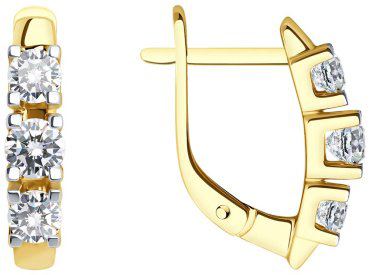 Серьги Diamant 53-220-02518-1 вес 3.13 г золото, рубин купить,1321292