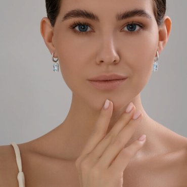 Серьги SOKOLOV 728991-3 вес 3.5 г золото, топаз, фианит купить,NaN