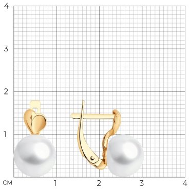 Серьги SOKOLOV 792311 вес 3.85 г золото, жемчуг купить,NaN