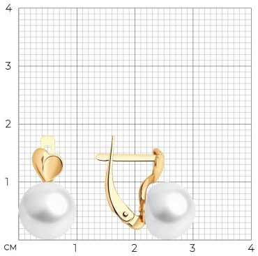 Серьги SOKOLOV 792311 вес 3.85 г золото, жемчуг купить,NaN