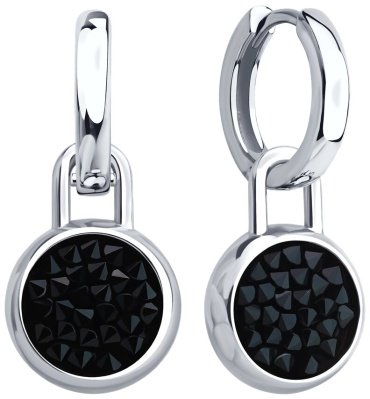Серьги Diamant 94-121-02371-1 вес 5.61 г серебро, без вставок купить,39874