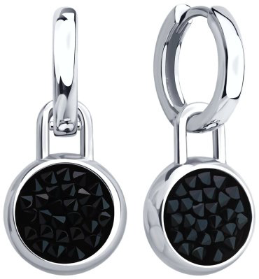 Серьги Diamant 94-121-02371-1 вес 5.61 г серебро, без вставок купить,39874