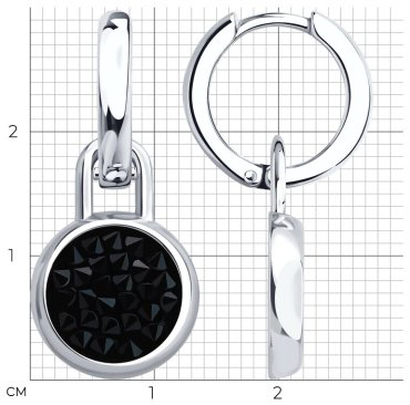 Серьги Diamant 94-121-02371-1 вес 5.61 г серебро, без вставок купить,39874