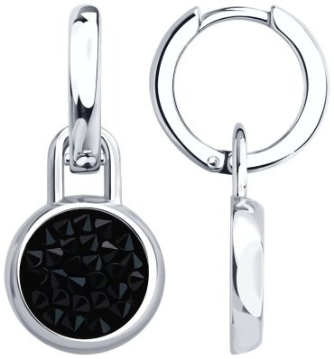 Серьги Diamant 94-121-02371-1 вес 5.61 г серебро, без вставок купить,39874