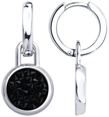 Серьги Diamant 94-121-02371-1 вес 5.61 г серебро, без вставок купить,39874
