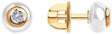 Серьги SOKOLOV 6025070 вес 1.47 г золото, бриллиант купить,273769