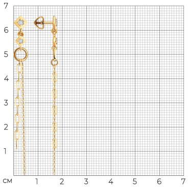 Серьги Diamant 51-122-02947-1 вес 2.49 г золото, фианит купить,303384