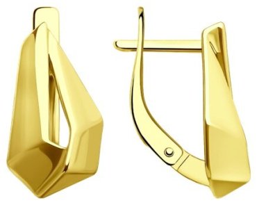 Серьги Diamant 53-120-02197-1 вес 2.87 г золото, без вставок купить,300574
