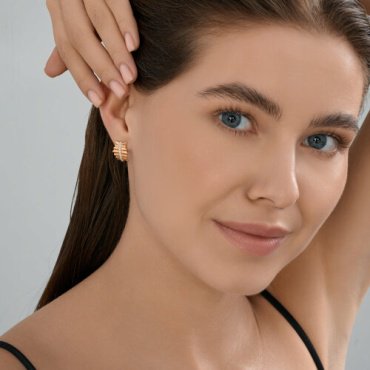 Серьги Diamant 51-120-02902-1 вес 3.15 г золото, фианит купить,364293