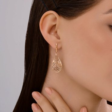 Серьги Diamant 51-121-02824-1_s вес 3.74 г золото, без вставок купить,432520