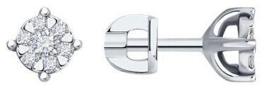 Серьги SOKOLOV 1022112-3 вес 1.88 г золото, бриллиант купить,787647