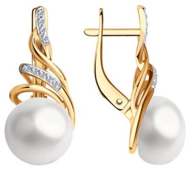 Серьги SOKOLOV 792361 вес 4.96 г золото, жемчуг купить,324996