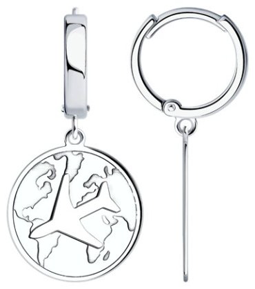 Серьги SOKOLOV 94025739 вес 3.25 г серебро, без вставок купить,23598