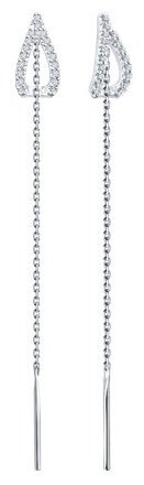 Серьги-цепочки SOKOLOV 1022344-3_s вес 1.41 г золото, бриллиант купить,403232