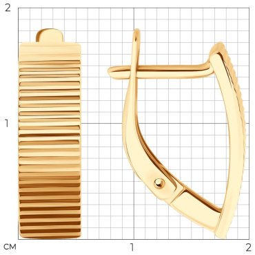Серьги Diamant 51-120-02876-1 вес 2.76 г золото, без вставок купить,307800