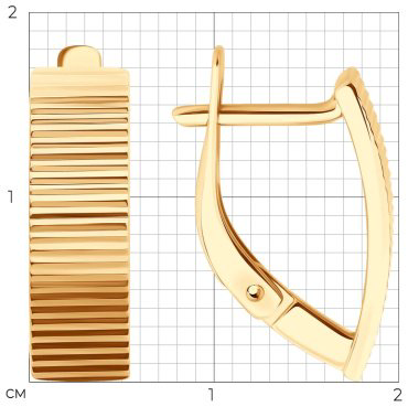Серьги Diamant 51-120-02876-1 вес 2.76 г золото, без вставок купить,307800