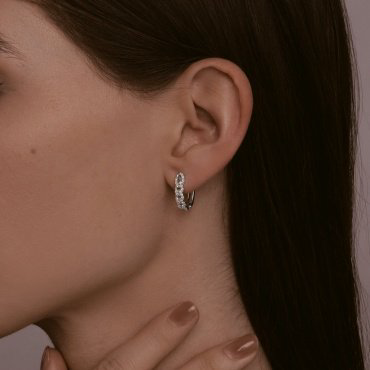 Серьги SOKOLOV 1022302-3 вес 2.73 г золото, бриллиант купить,646105