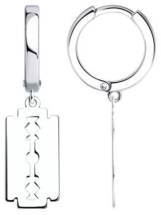 Серьги SOKOLOV 94026723 вес 2.47 г серебро, без вставок купить,21546