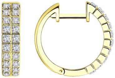 Серьги SOKOLOV 1021677-2 вес 5.36 г золото, бриллиант купить,1175587