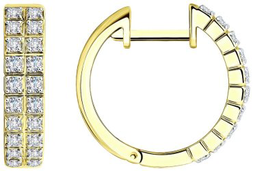 Серьги SOKOLOV 1021677-2 вес 5.36 г золото, бриллиант купить,1175587