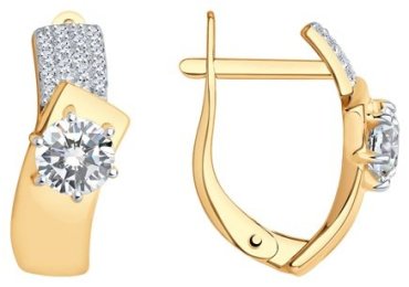 Серьги SOKOLOV 027434 вес 3.05 г золото, фианит - ForteMarket Серьги SOKOLOV 027434 вес 3.05 г золото, фианит купить,216495