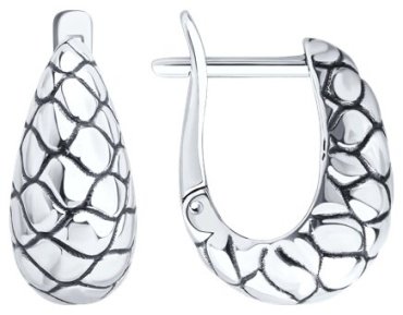 Серьги Diamant 95-120-02655-1 вес 3.62 г серебро, без вставок купить,16392