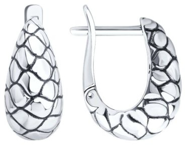 Серьги Diamant 95-120-02655-1 вес 3.62 г серебро, без вставок купить,16392