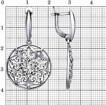 Серьги Красная пресня 33014474 вес 7.2 г серебро, без вставок купить,27524