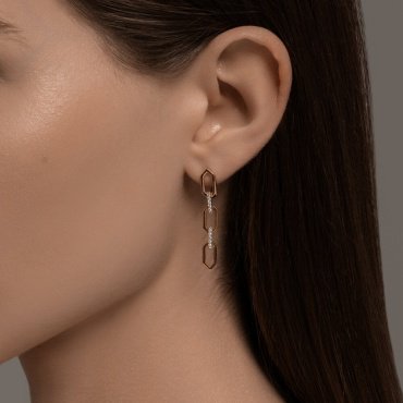 Серьги SOKOLOV 0200359 вес 3.76 г золото, фианит купить,299877