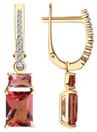 Серьги SOKOLOV 6024247 вес 3.19 г золото, бриллиант купить,1999869