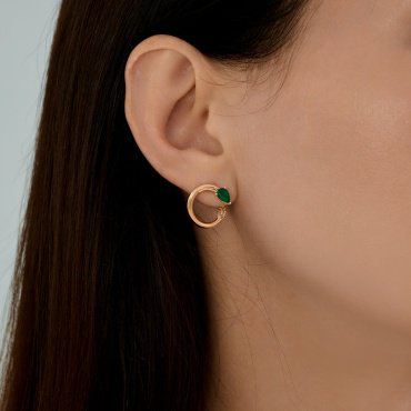 Серьги Diamant 51-320-02910-1 вес 3.53 г золото, агат купить,311648
