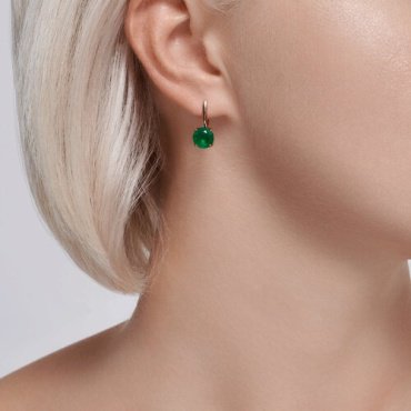 Серьги Diamant 51-320-02058-7 вес 3.52 г золото, агат купить,333790