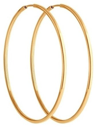Серьги Diamant 51-124-02376-1 вес 5.53 г золото, без вставок купить,580070