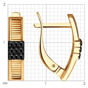 Серьги Diamant 51-220-01875-2 вес 2.68 г золото, бриллиант купить,366875