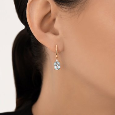 Серьги SOKOLOV 729047 вес 3.23 г золото, топаз купить,213728