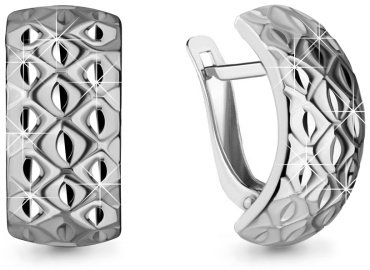 Серьги AQUAMARINE 31458_s вес 2.68 г серебро, без вставок купить,37962