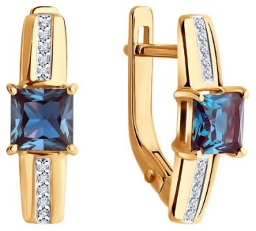 Серьги Diamant 51-220-02379-1 вес 3.01 г золото, бриллиант купить,1148613