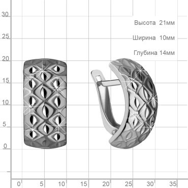 Серьги AQUAMARINE 31458_s вес 2.68 г серебро, без вставок купить,37962