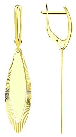 Серьги Diamant 53-121-01055-1 вес 3.06 г золото, без вставок купить,302670