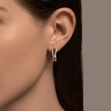 Серьги Diamant 51-120-02161-1 вес 3.91 г золото, фианит купить,312949