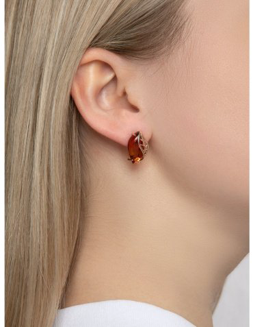 Серьги SOKOLOV 726839 вес 3.83 г золото, янтарь купить,341199