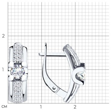 Серьги SOKOLOV 78-028837-3 вес 3.62 г золото, фианит купить,271400