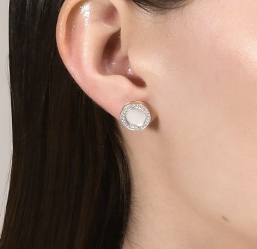 Пусеты SOKOLOV 728816 вес 3 г золото, фианит, перламутр купить,299120
