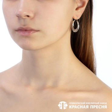 Серьги Красная пресня 33013492 вес 6.5 г серебро, без вставок купить,NaN