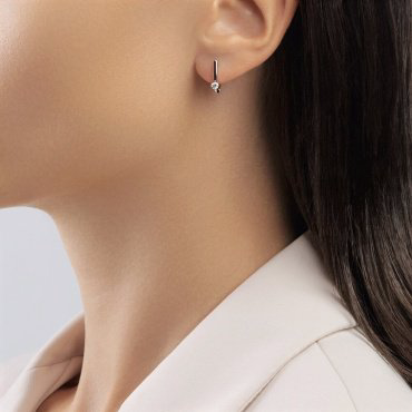 Серьги SOKOLOV 1021828-3 вес 1.75 г золото, бриллиант купить,483796